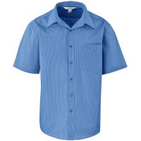 BIZ-3631-BU_1024X1024.jpg Mens Short Sleeve Micro Check Shirt