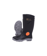 Black/Grey Knee Length Heavy Duty Steel Toe Gumboot
