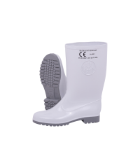 Women's White/Grey Oil And Acid Resistant Gumboot