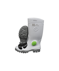 White Knee Length Heavy Duty Metaguard Steel Toe & Midsole Gumboot