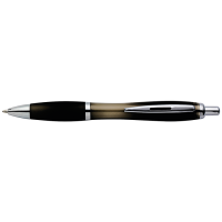Curved Design Ballpoint Pen with Coloured Barrel