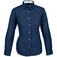 306198-NavyWhite.png Richmond Lounge Shirt Long Sleeve Ladies