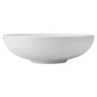 White Basics Diamonds Round Serving Bowl