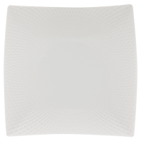 White Basics Diamonds Square Plate