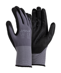 Microfoam PU Nitrile Coated Dotted Palm Flexi Gloves