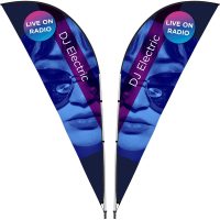 default_1024X1024 Legend 3M Sublimated Sharkfin Double-Sided Flying Banner - 1 complete unit