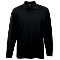 175g Pique Knit Long Sleeve Golfer Mens