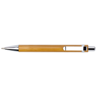 304604-brown.png Bamboo Ballpoint Pen with Metal Trims