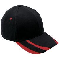 437-blackred.png 6 Panel Supporter Cap