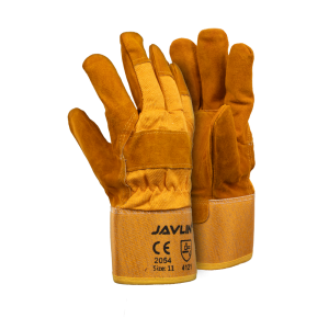 Yellow Leather Freezer Gloves