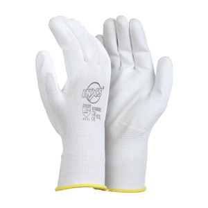 White Liner Gloves PU Coated